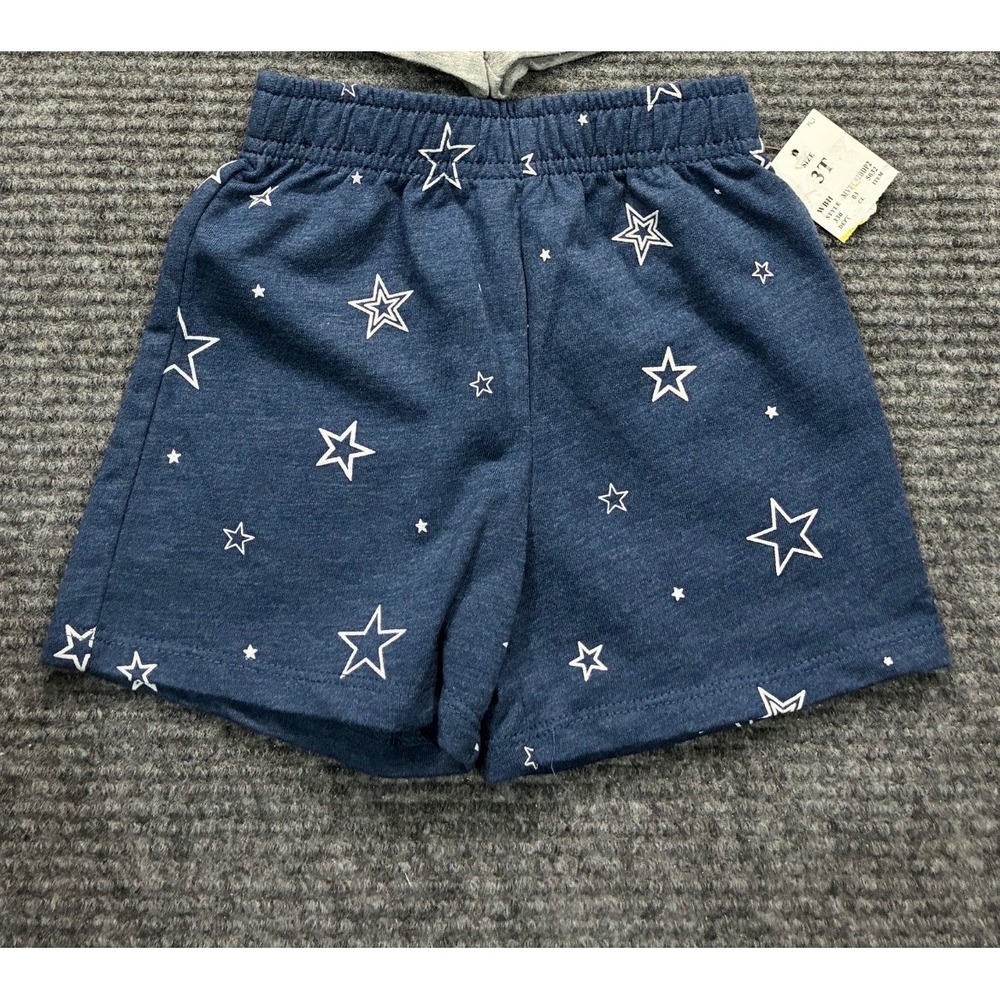 Cat & Jack Marvel Kids Shorts 3T Black Gray Star Blue 3 Pk Casual Summer Minimal - Picture 3 of 7